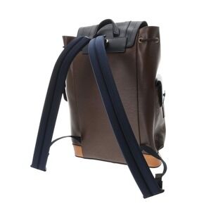 Louis Vuitton Christopher Blue Bag Backpack Leather Navy Epi Brown